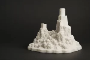 Model Troskovského hradu v 3D